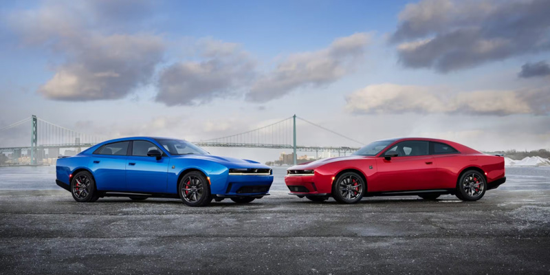 Red and Blue Dodge Charger