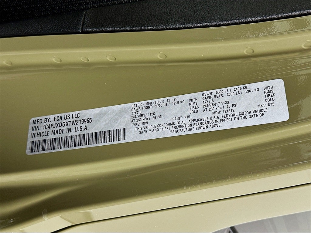 2026 Jeep Wrangler WRANGLER 4-DOOR SPORT