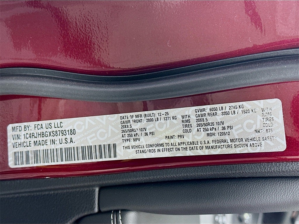 2025 Jeep Grand Cherokee GRAND CHEROKEE LIMITED 4X4