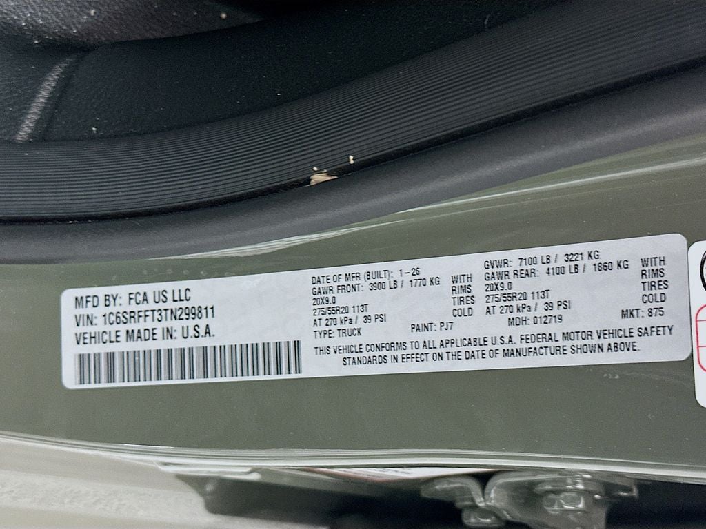 2026 RAM Ram 1500 RAM 1500 BIG HORN CREW CAB 4X4 5'7' BOX