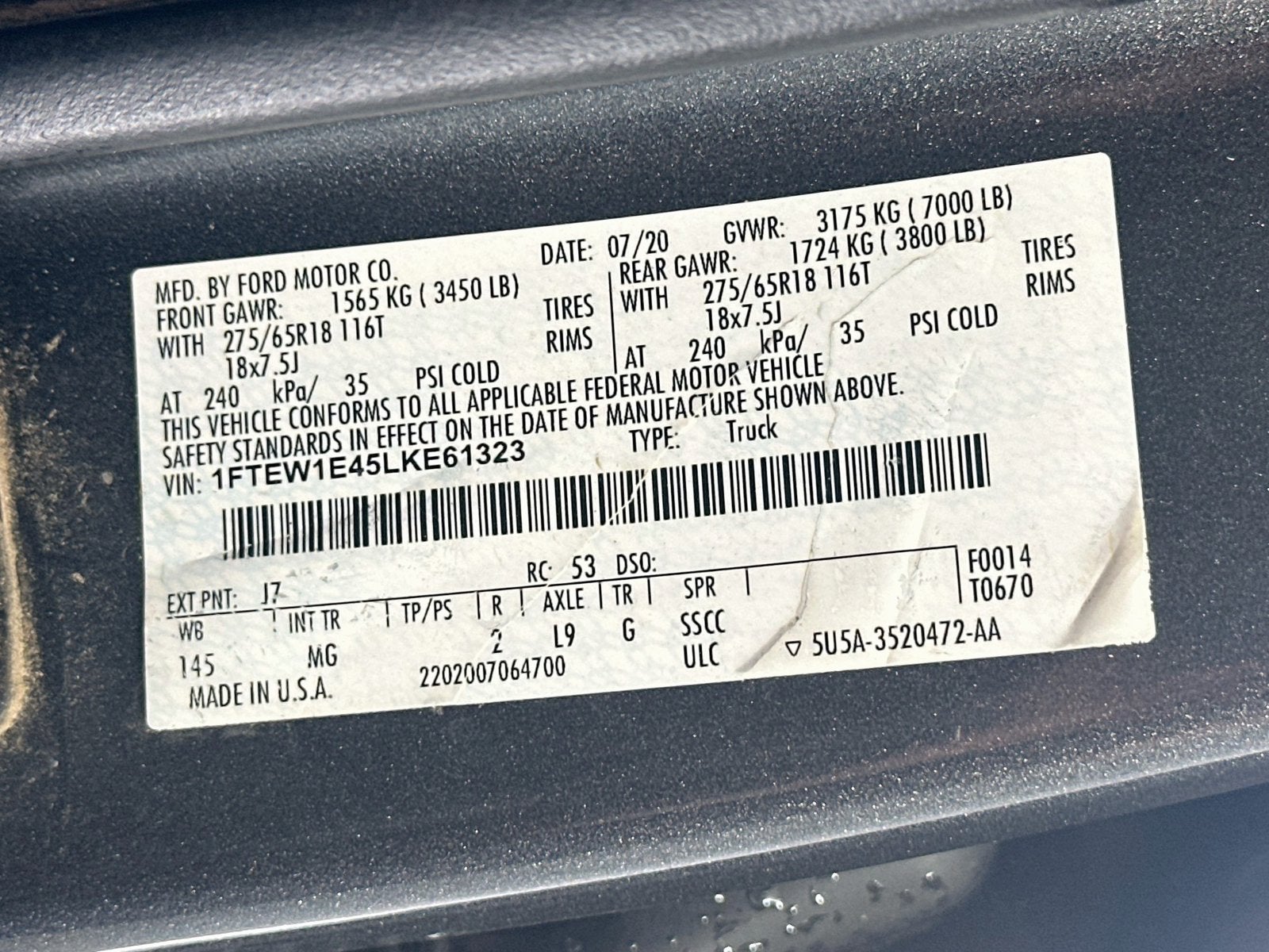 2020 Ford F-150 XLT