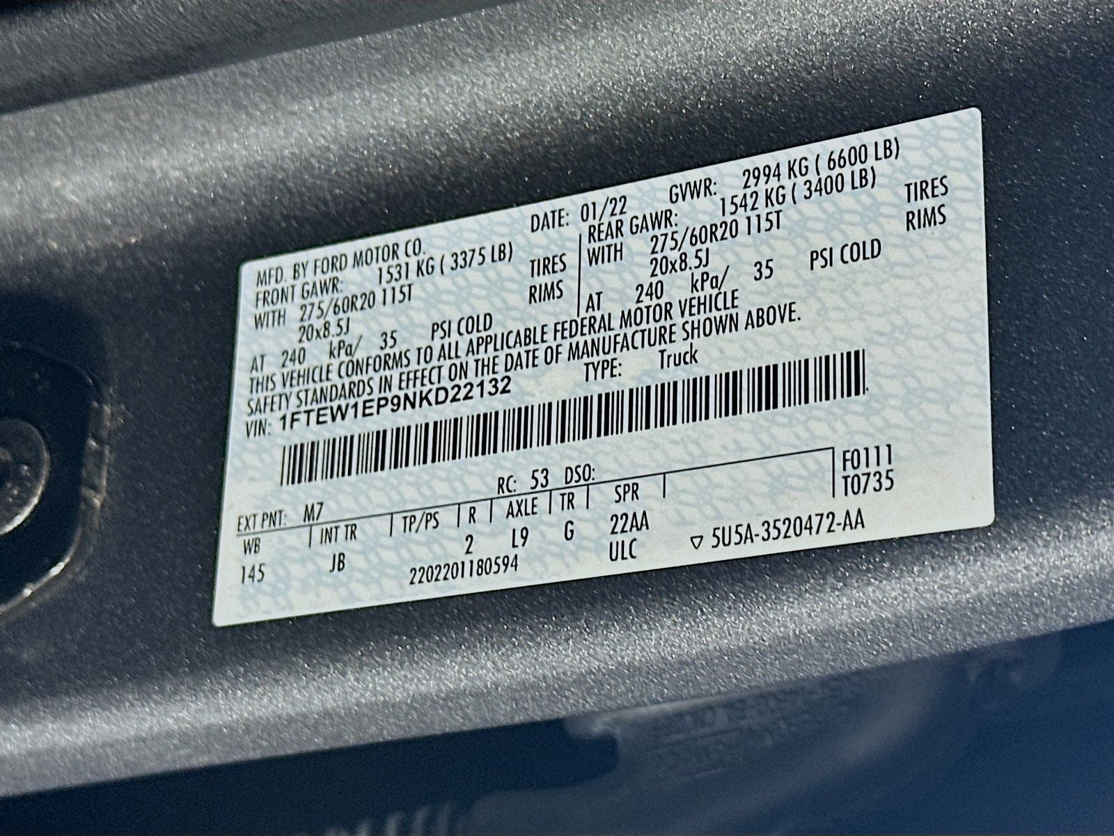 2022 Ford F-150 XL