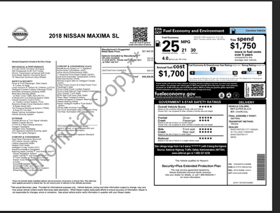 2018 Nissan Maxima 3.5 SL