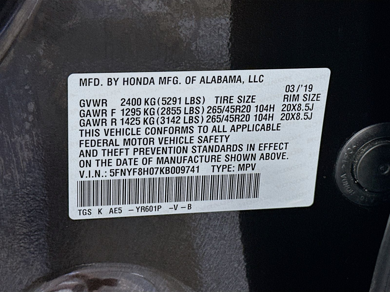 2019 Honda Passport Elite