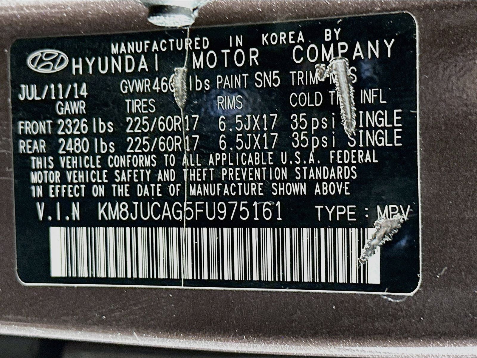 2015 Hyundai Tucson SE