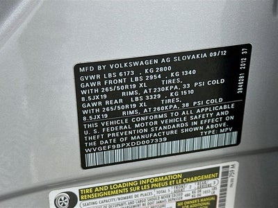 2013 Volkswagen Touareg VR6 FSI Lux