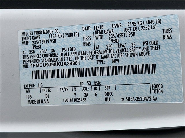 2019 Ford Escape Titanium