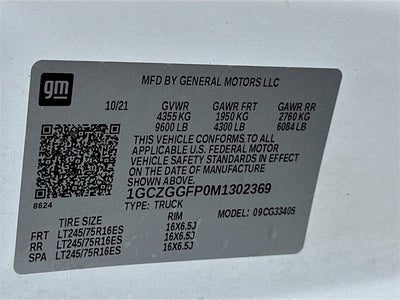 2021 Chevrolet Express 3500 Work Van Cargo