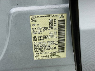 2018 Nissan Frontier SV