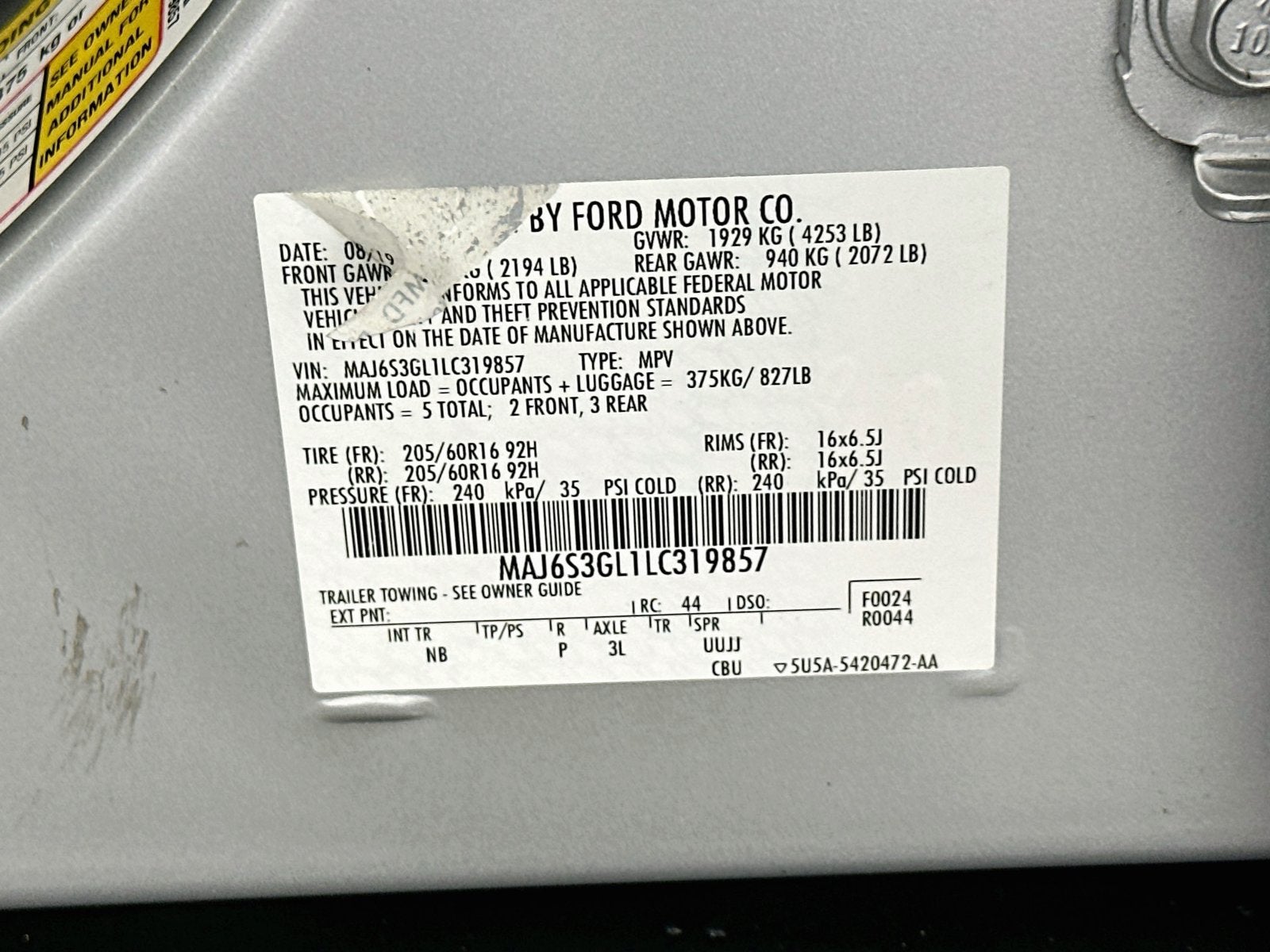 2020 Ford EcoSport SE