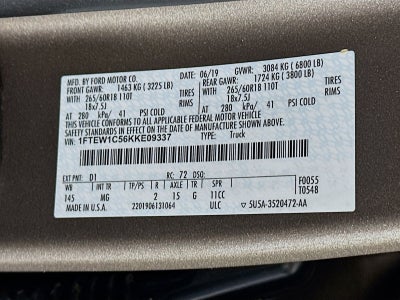 2019 Ford F-150 XLT