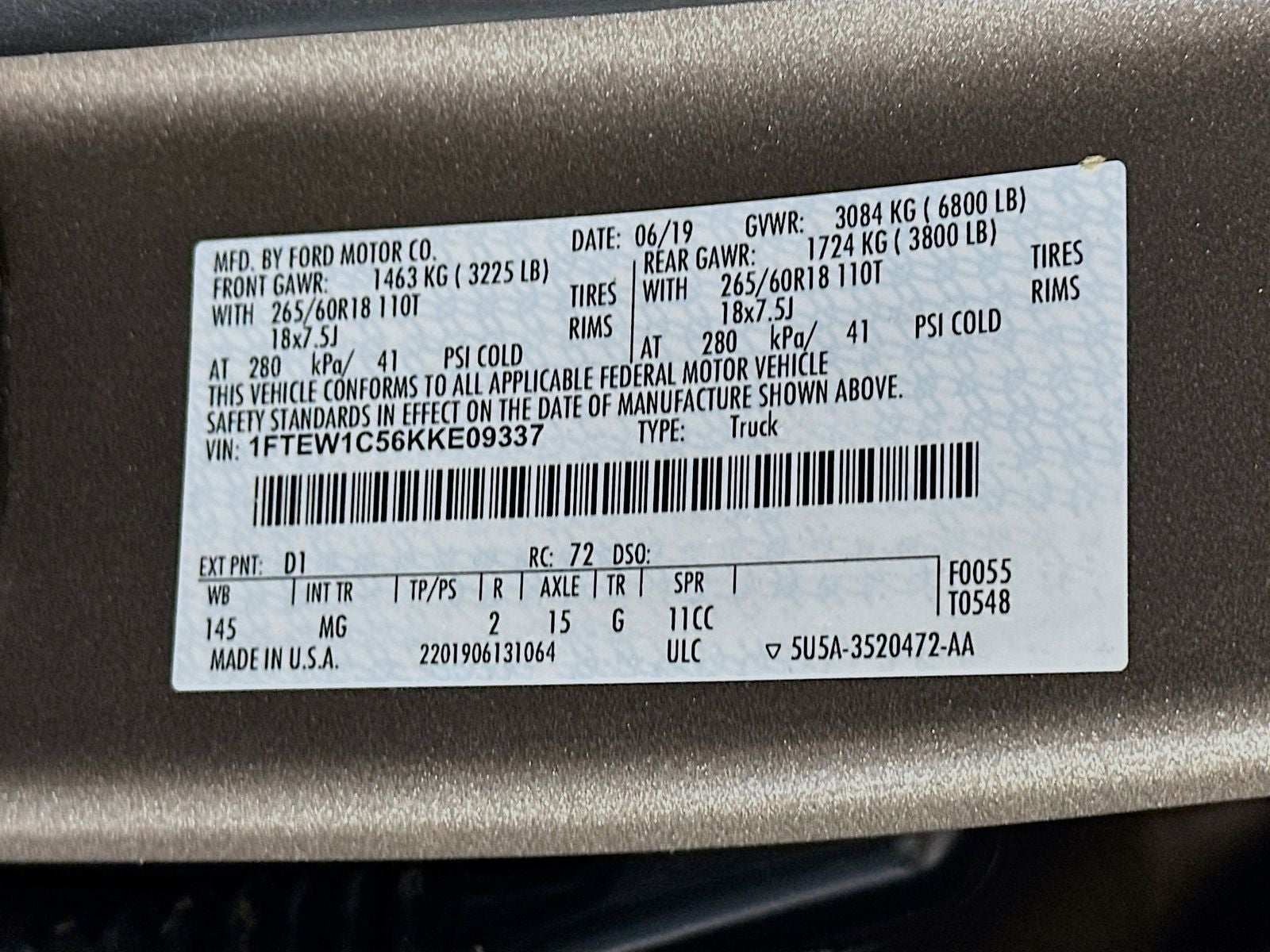 2019 Ford F-150 XLT