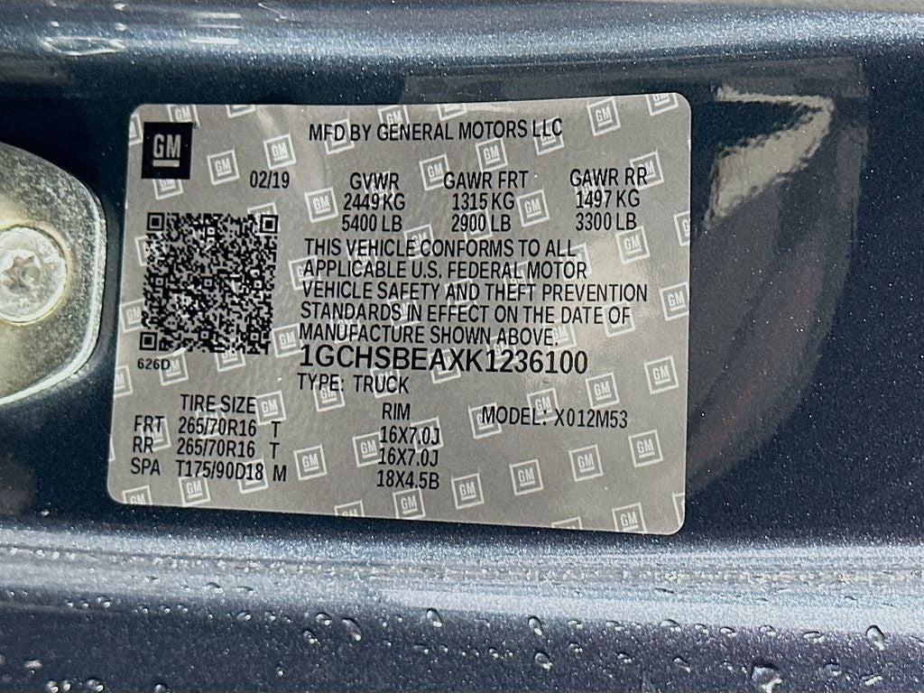 2019 Chevrolet Colorado Work Truck