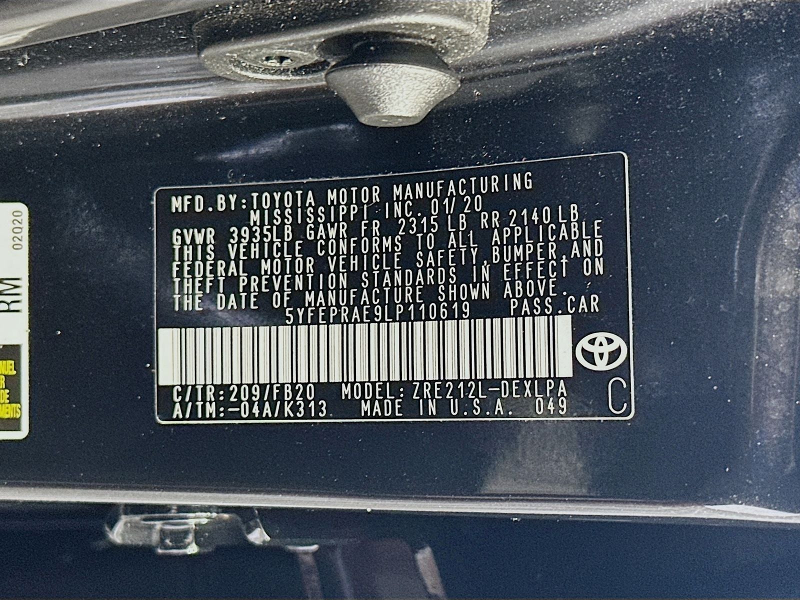 2020 Toyota Corolla LE