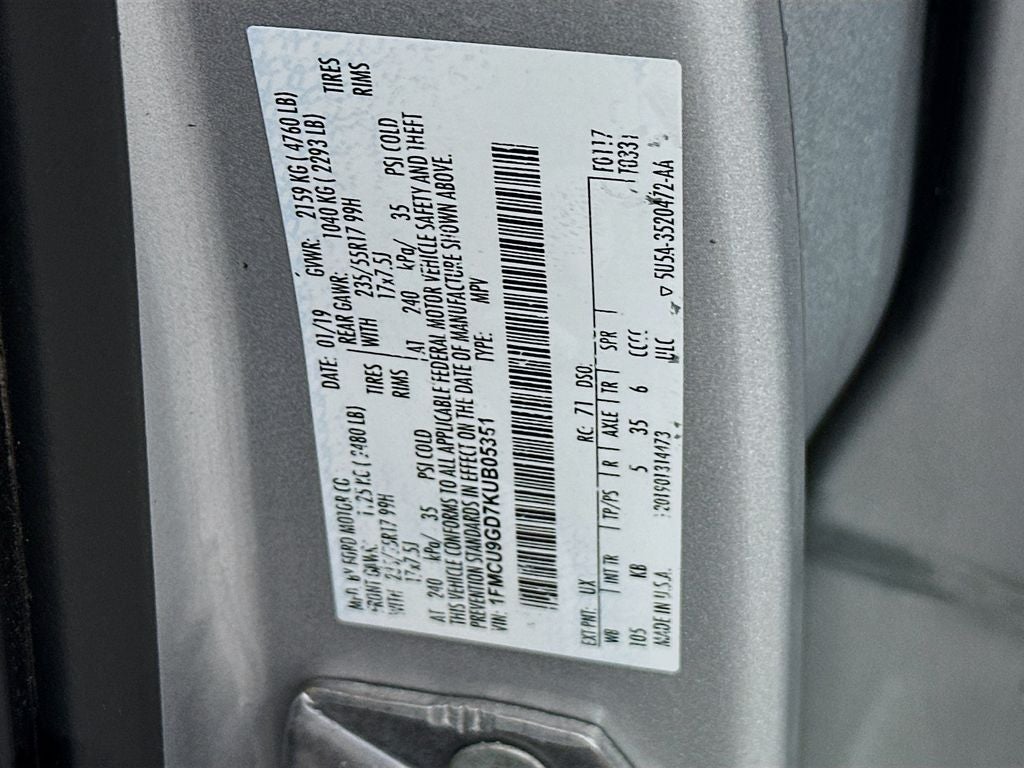2019 Ford Escape SE