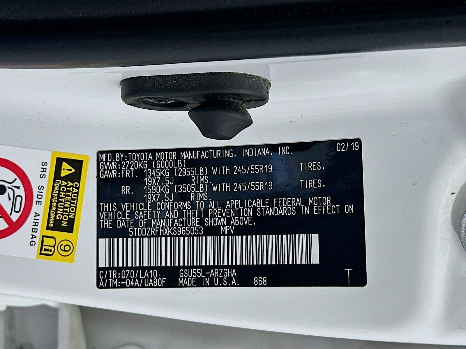 2019 Toyota Highlander Limited Platinum