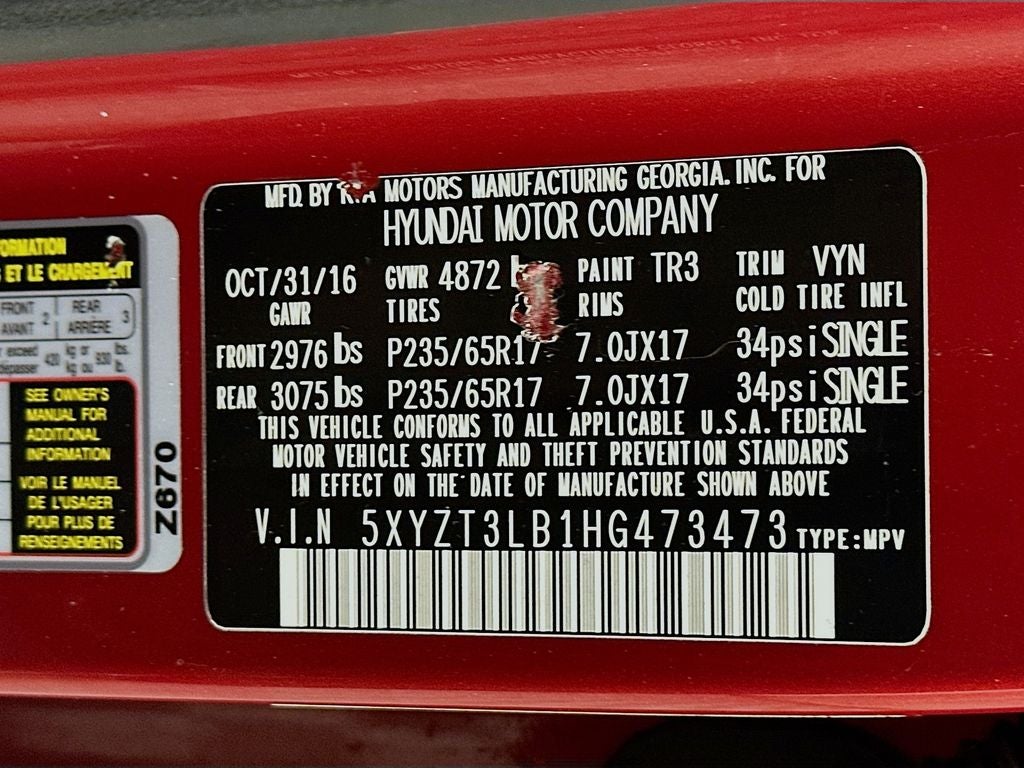 2017 Hyundai Santa Fe Sport 2.4L