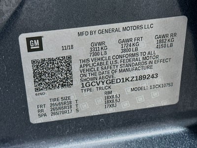 2019 Chevrolet Silverado 1500 LTZ