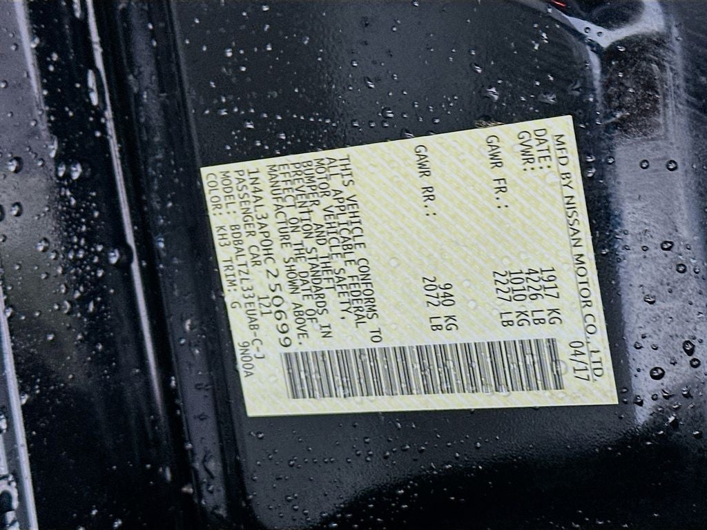 2017 Nissan Altima 2.5 SL