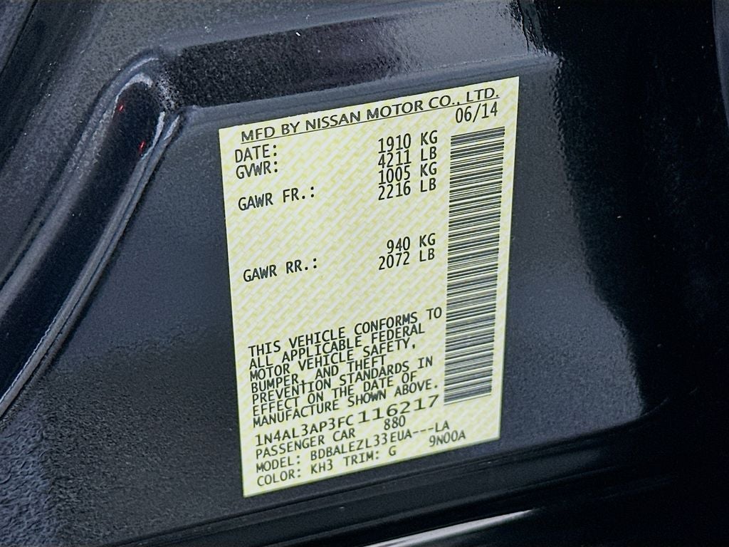 2015 Nissan Altima 2.5 S