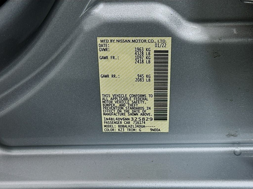 2022 Nissan Altima 2.5 SV