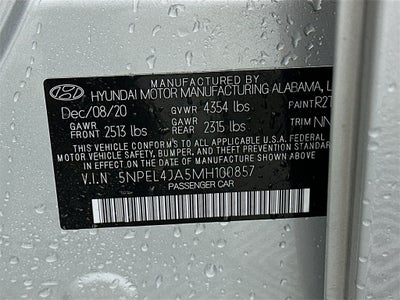 2021 Hyundai Sonata SEL