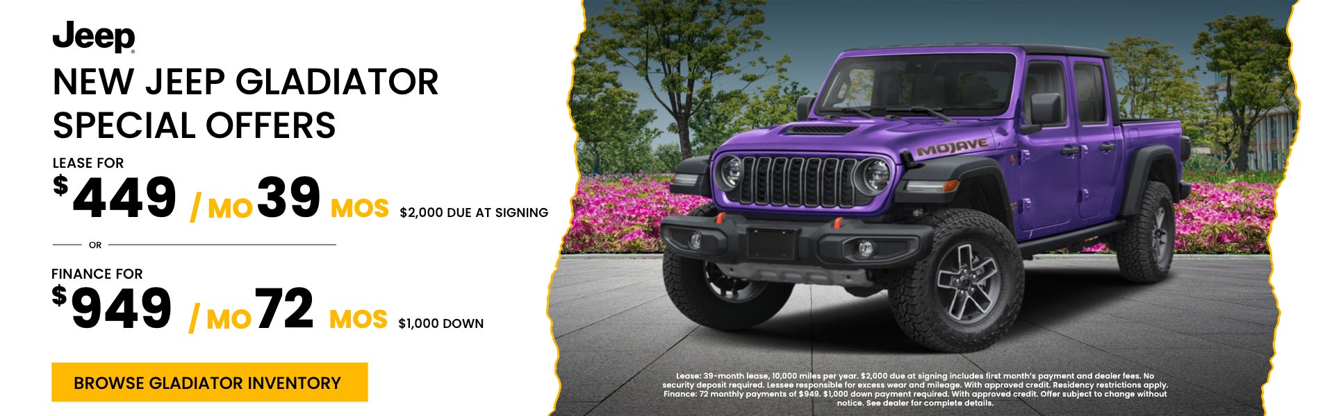 New Jeep Gladiator Special Offers