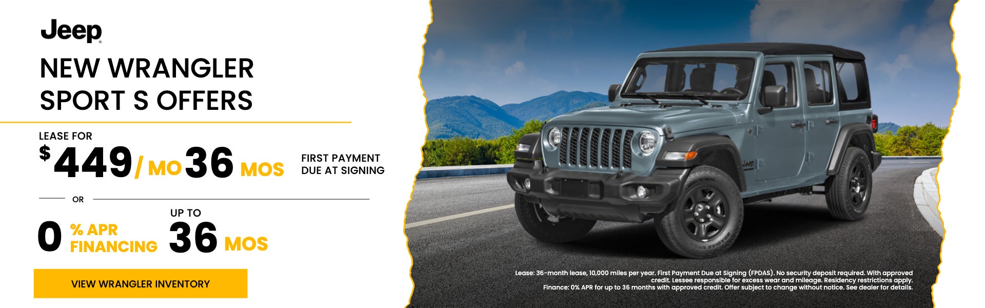 New Wrangler Sport S Offers